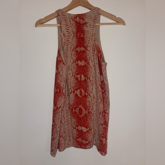 Belair French Designer Cashmere Blend Snake Print Tank Top size T2 / medium - Picture 3 of 5